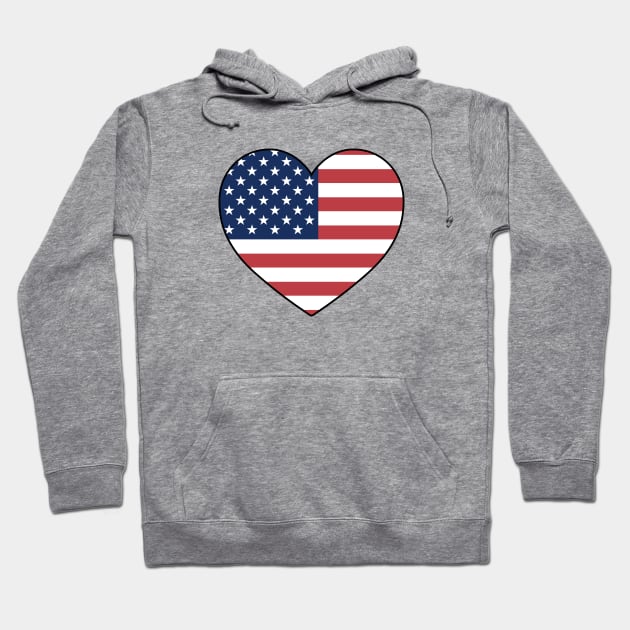 Heart - United States of America Hoodie by Tridaak